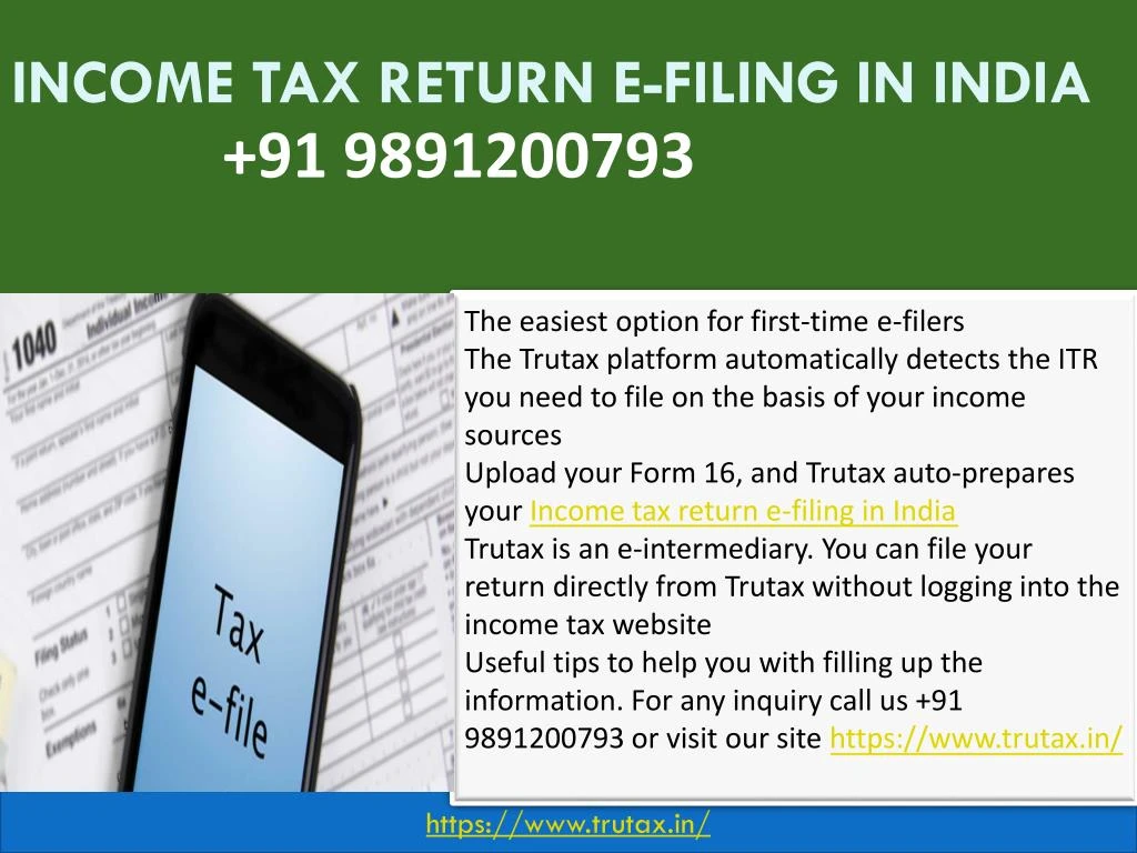 income tax return e filing in india