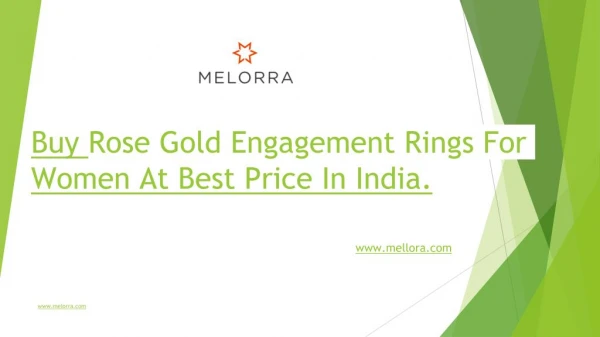 Buy Rose Gold Engagement Rings For Women