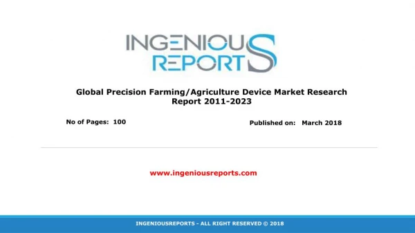 Precision Farming Market Size, Share, Report, Analysis, Trends & Forecast to 2023