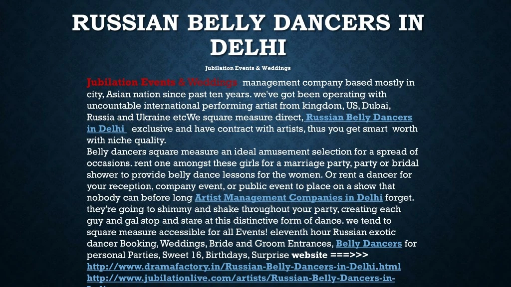 russian belly dancers in delhi