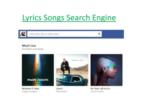 Lyrics Songs Search Engine