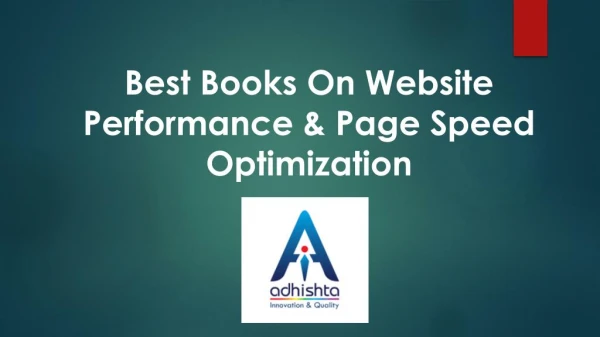 Best books on website performance & Page Speed Optimization