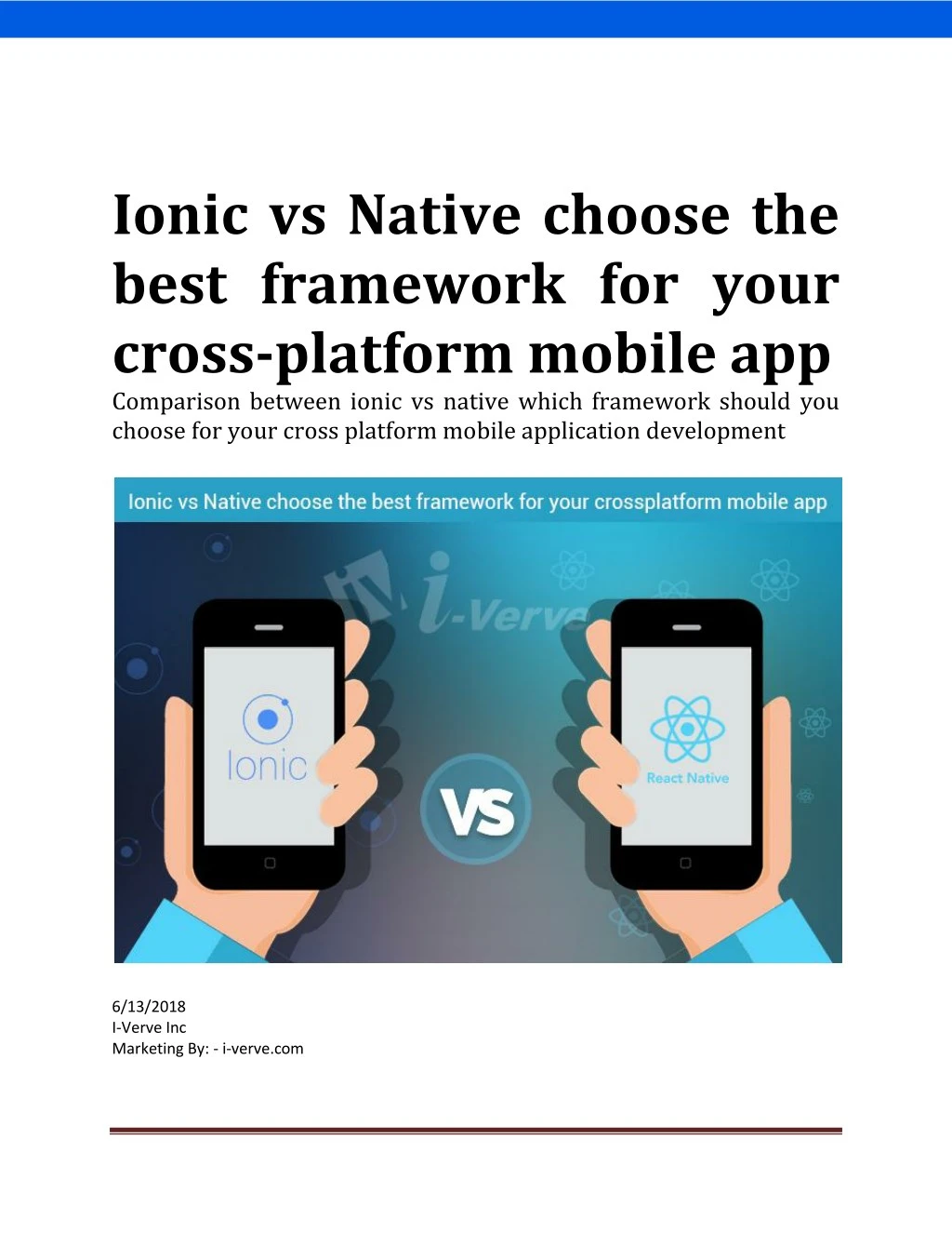ionic vs native choose the best framework