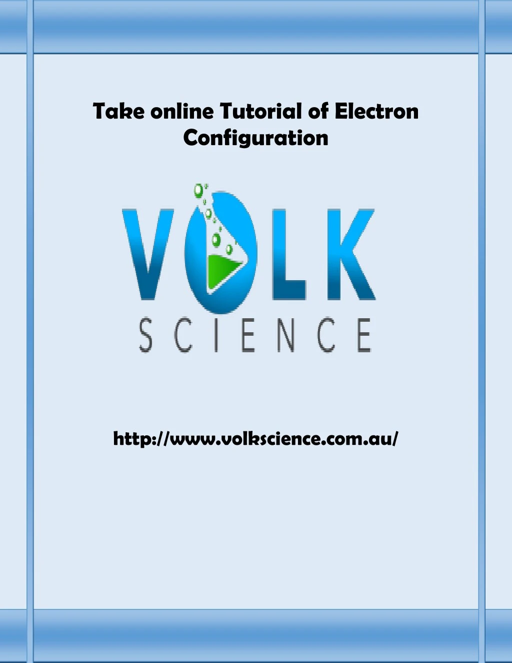take online tutorial of electron configuration