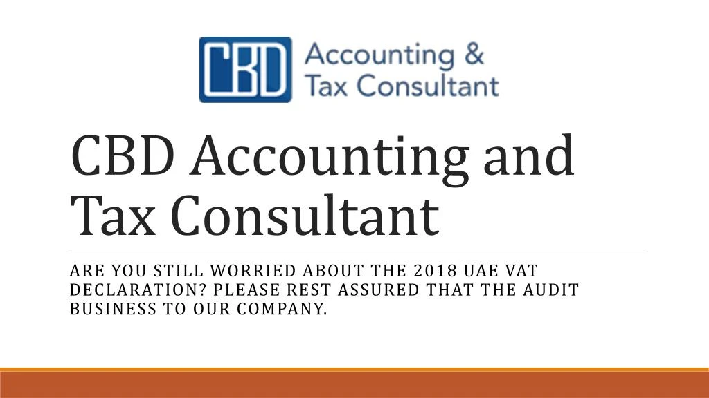 cbd accounting and tax consultant
