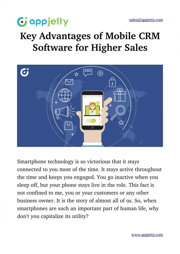 Key Advantages of Mobile CRM Software for Higher Sales