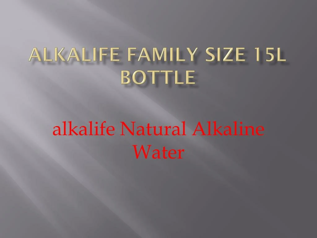 alkalife family size 15l bottle
