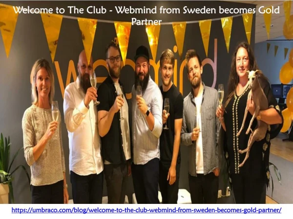 Welcome to The Club - Webmind from Sweden becomes Gold Partner