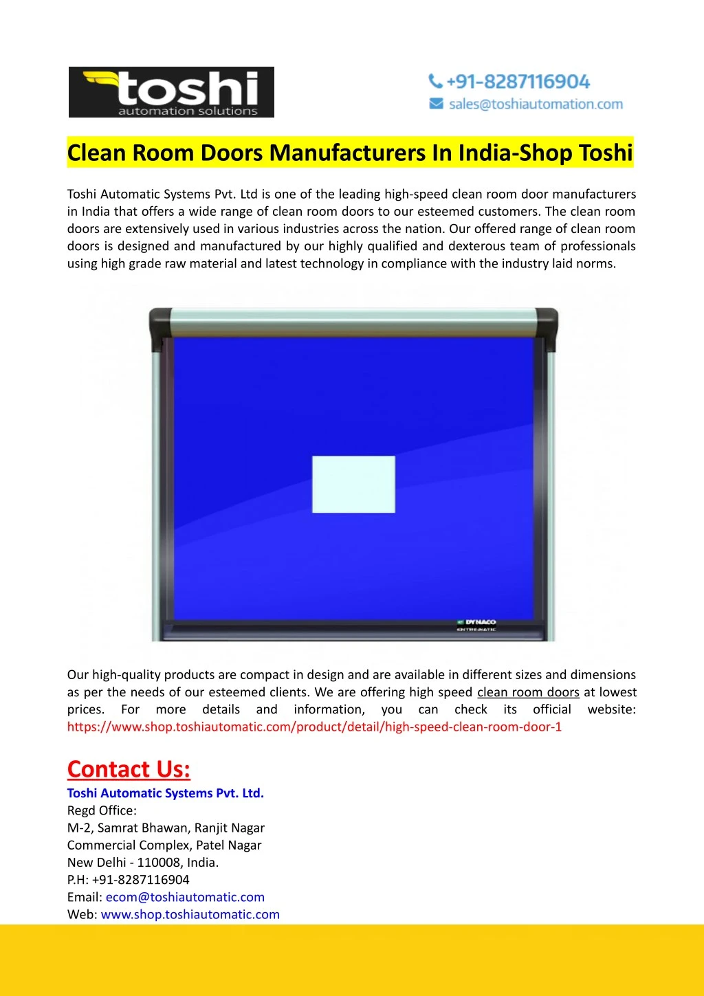 clean room doors manufacturers in india shop toshi
