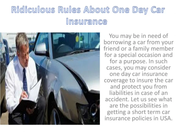 One Day Car Insurance Quotes
