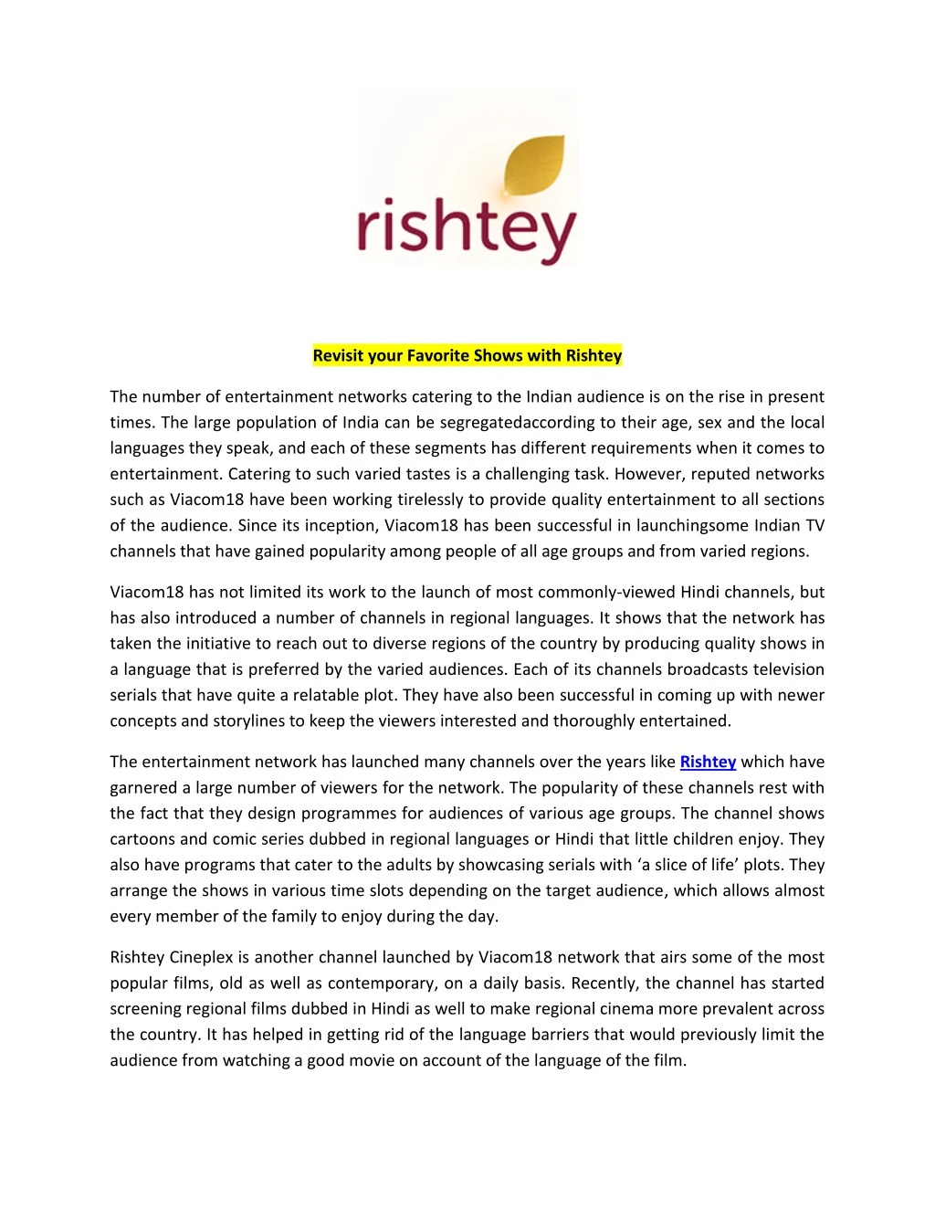 revisit your favorite shows with rishtey