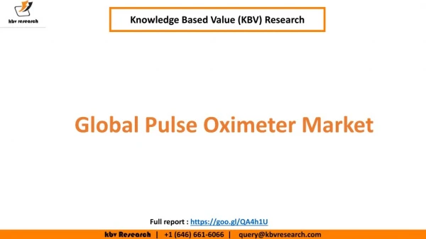 Pulse Oximeter Market to reach a market size of $2 billion by 2023