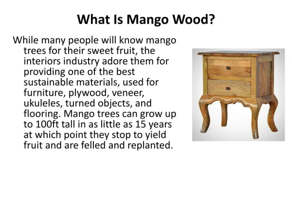 Mango Wood Furniture