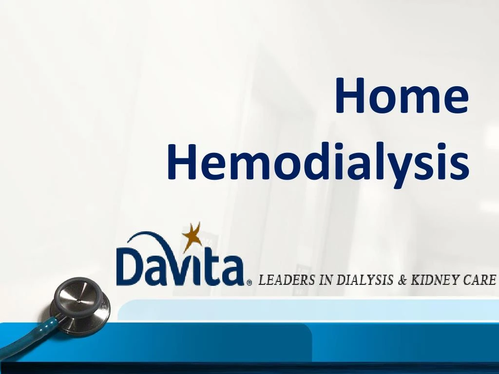 home hemodialysis