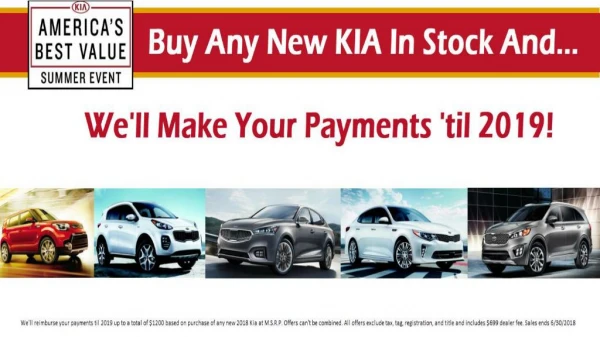 America Best Value Summer Event on KIA Cars Special Offers, Discount and Many more