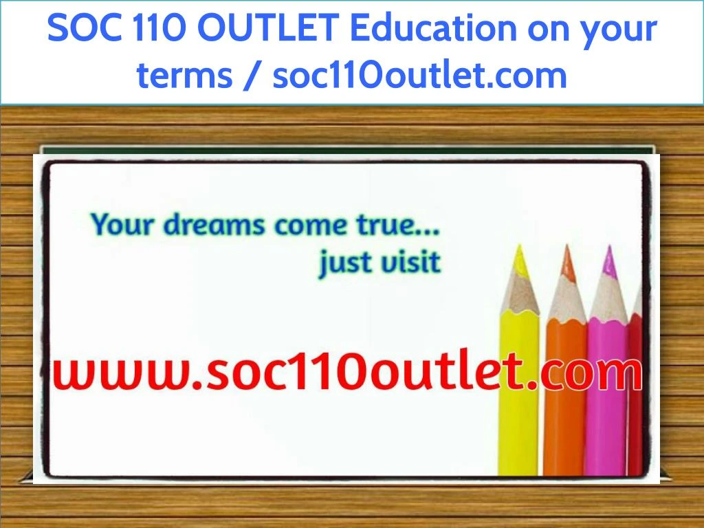 soc 110 outlet education on your terms