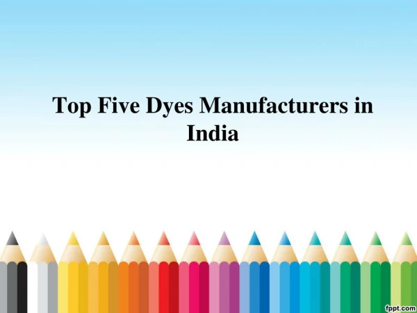Top 5 Dyes Manufacturers in India - Sagar Colour Co