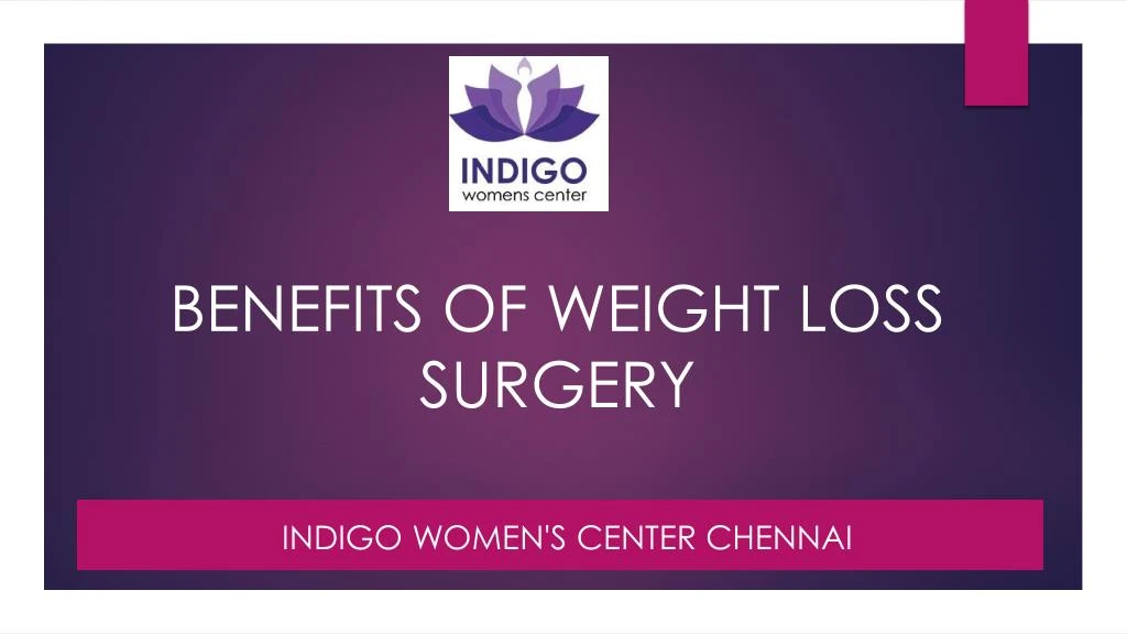 benefits of weight loss surgery