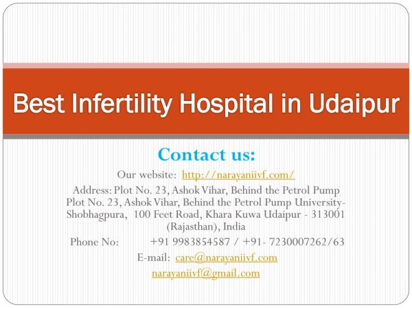 Best Infertility Hospital in Udaipur