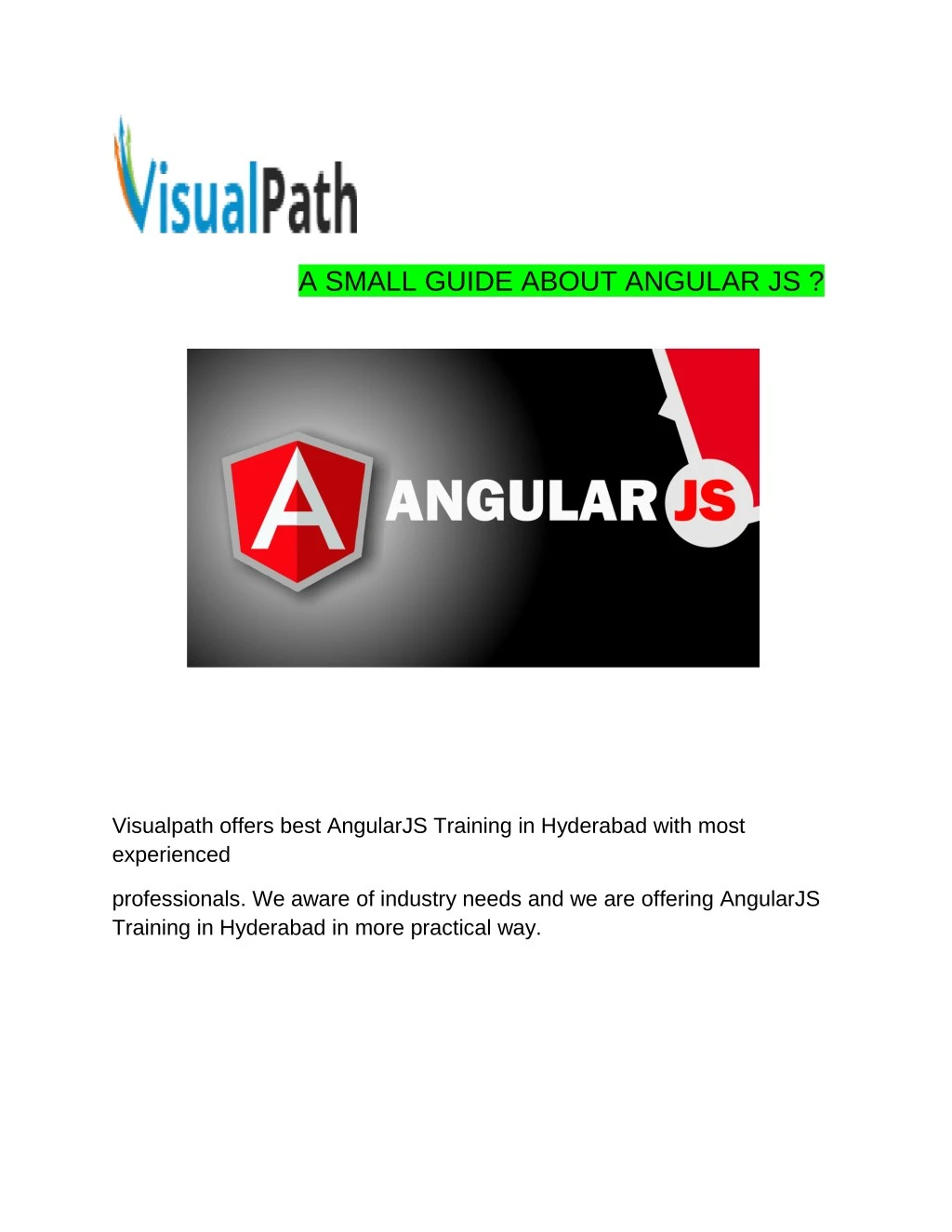 a small guide about angular js