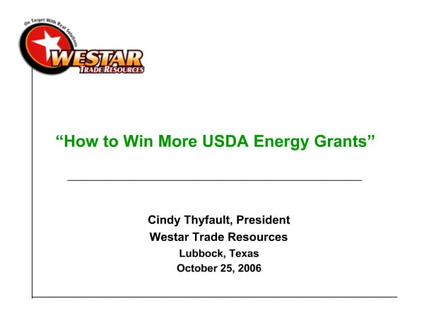 How to Win More USDA Energy Grants