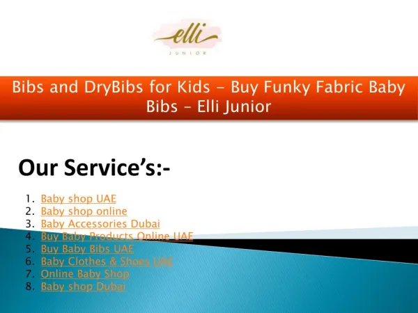 Bibs and DryBibs for Kids - Buy Funky Fabric Baby Bibs â€“ Elli Junior