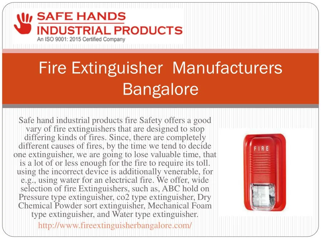 fire extinguisher manufacturers bangalore