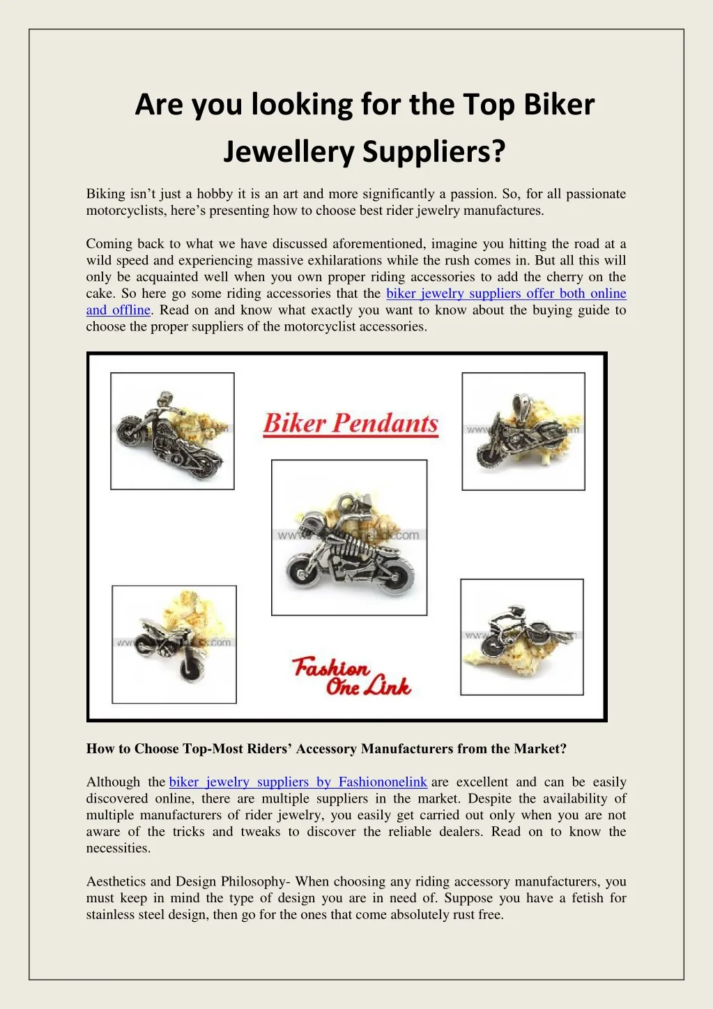 are you looking for the top biker jewellery