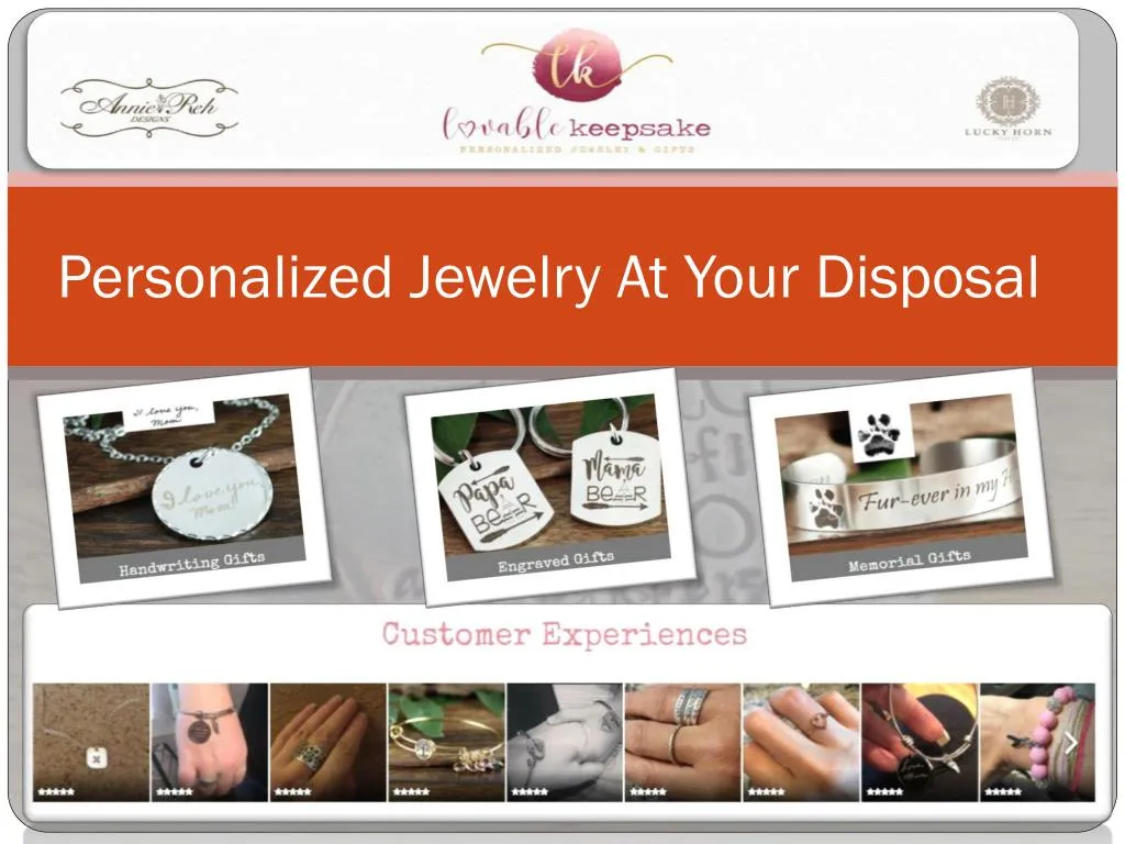 personalized jewelry at your disposal