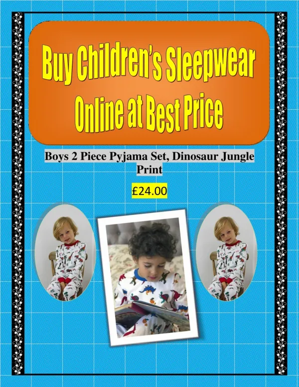 Buy Children’s Sleepwear Online at Best Price