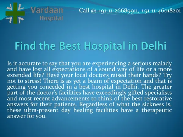 Find the Best Hospital in Delhi