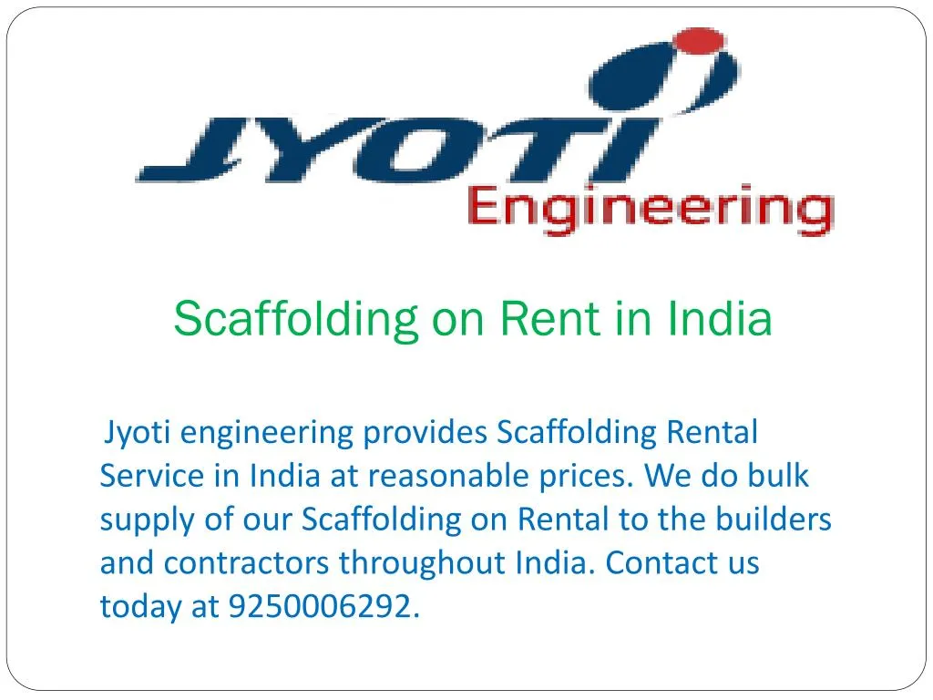 scaffolding on rent in india