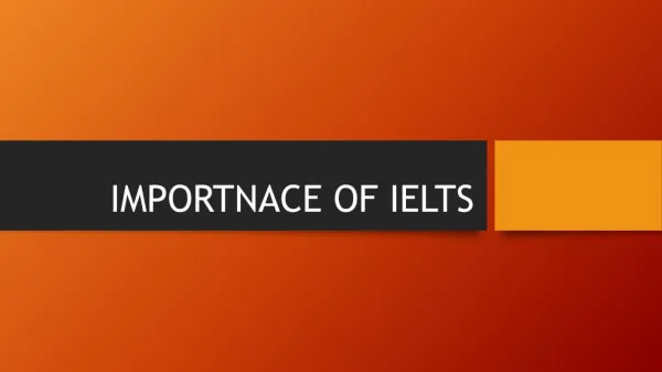 importnace of ielts