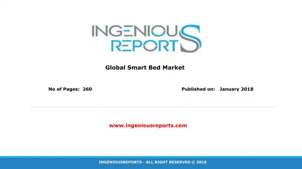 Global Smart Bed Market Value, Size, Share,Forecast and Industry Overview