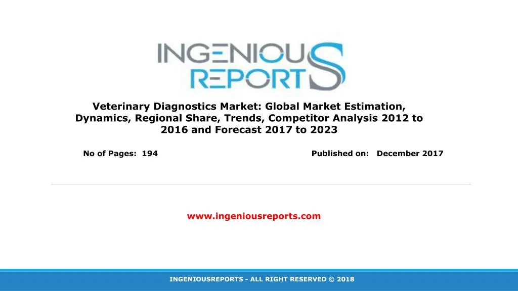 veterinary diagnostics market global market
