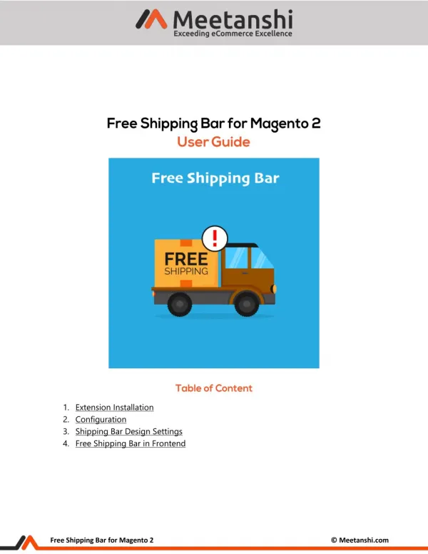 Magento 2 Free Shipping Bar