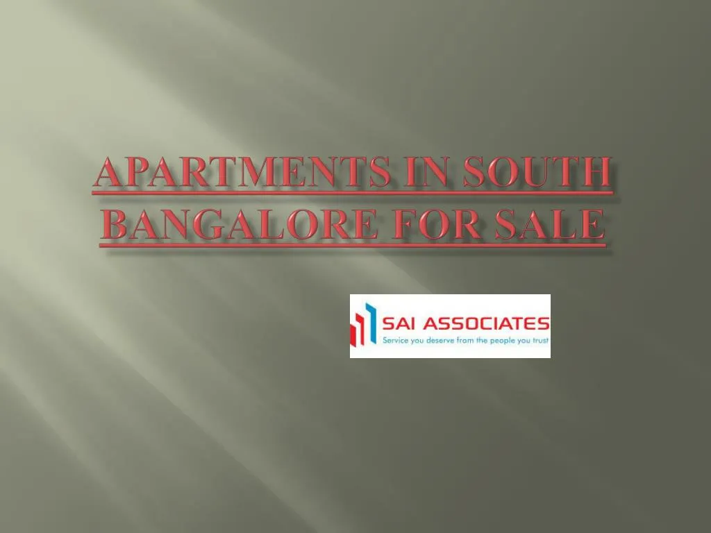 apartments in south bangalore for sale