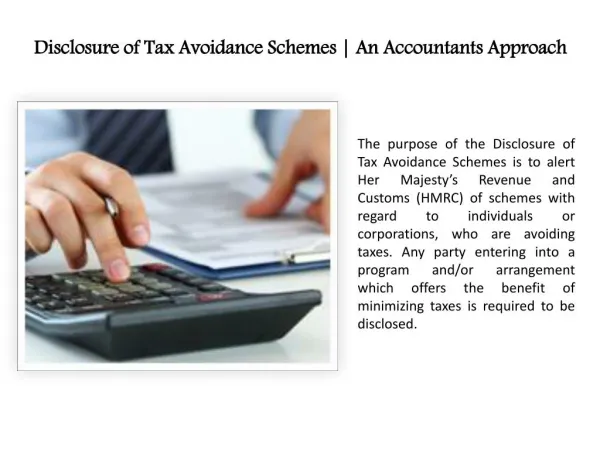 Disclosure of Tax Avoidance Schemes | An Accountants Approach
