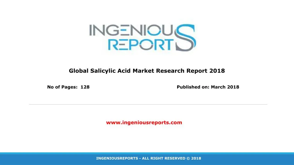global salicylic acid market research report 2018