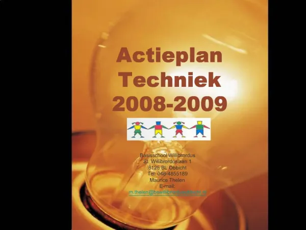 Actieplan Techniek 2008-2009