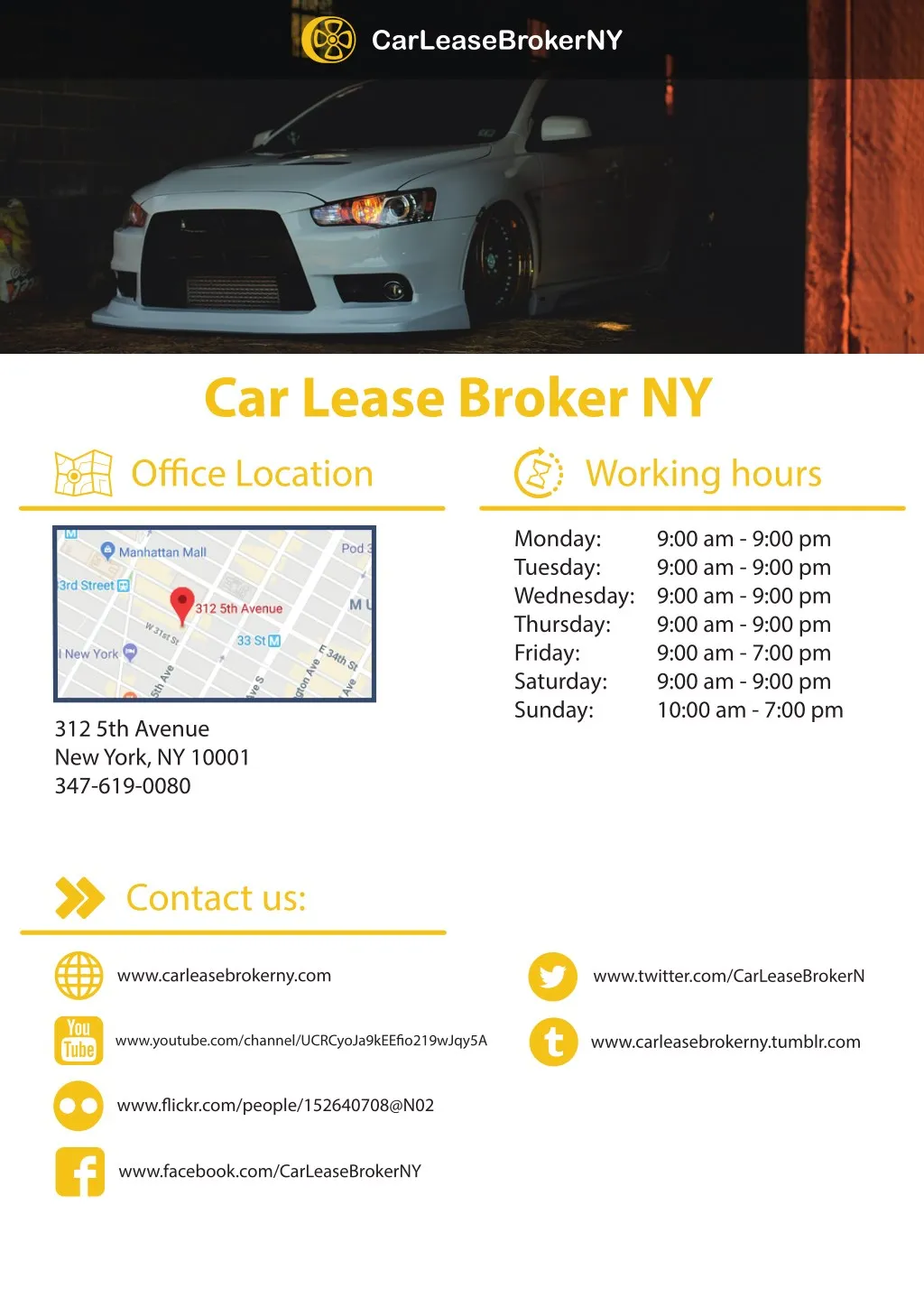 car lease broker ny ofce location https