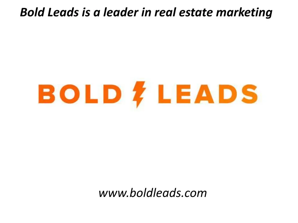 bold leads is a leader in real estate marketing