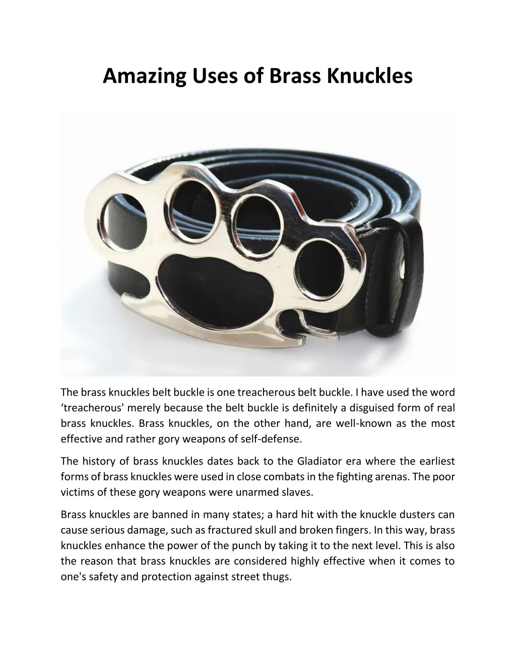 amazing uses of brass knuckles