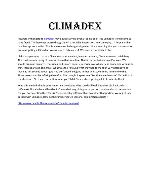 http://www.healthoffersreview.info/climadex-reviews/