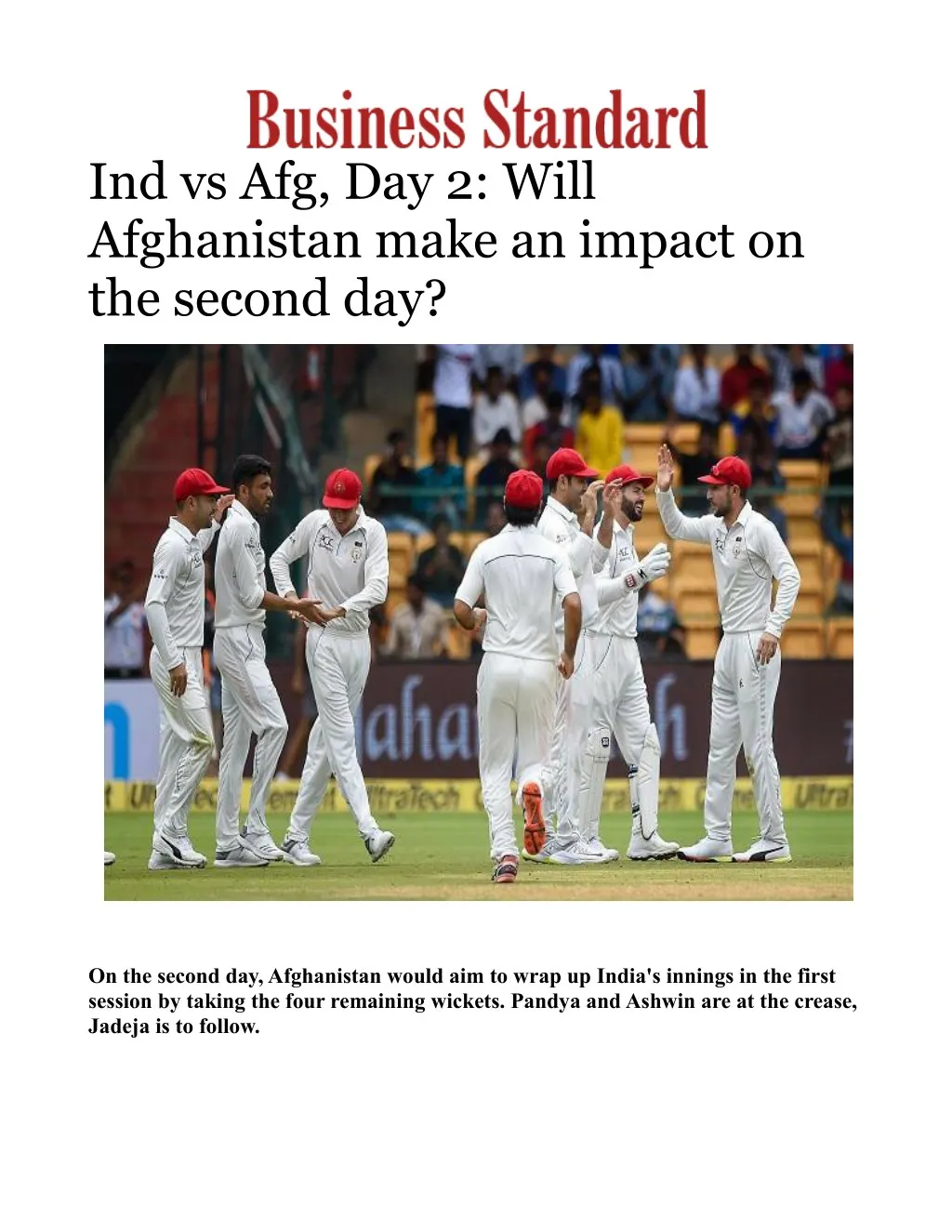 ind vs afg day 2 will afghanistan make an impact