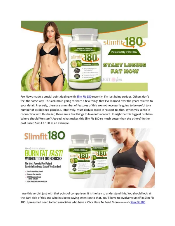Slim Fit 180 - Improve Your Slim Body