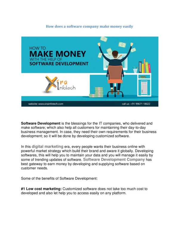 how does a software company make money easily