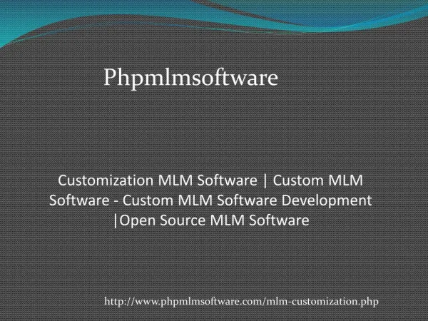 Customization MLM Software | Custom MLM Software - Custom MLM Software Development