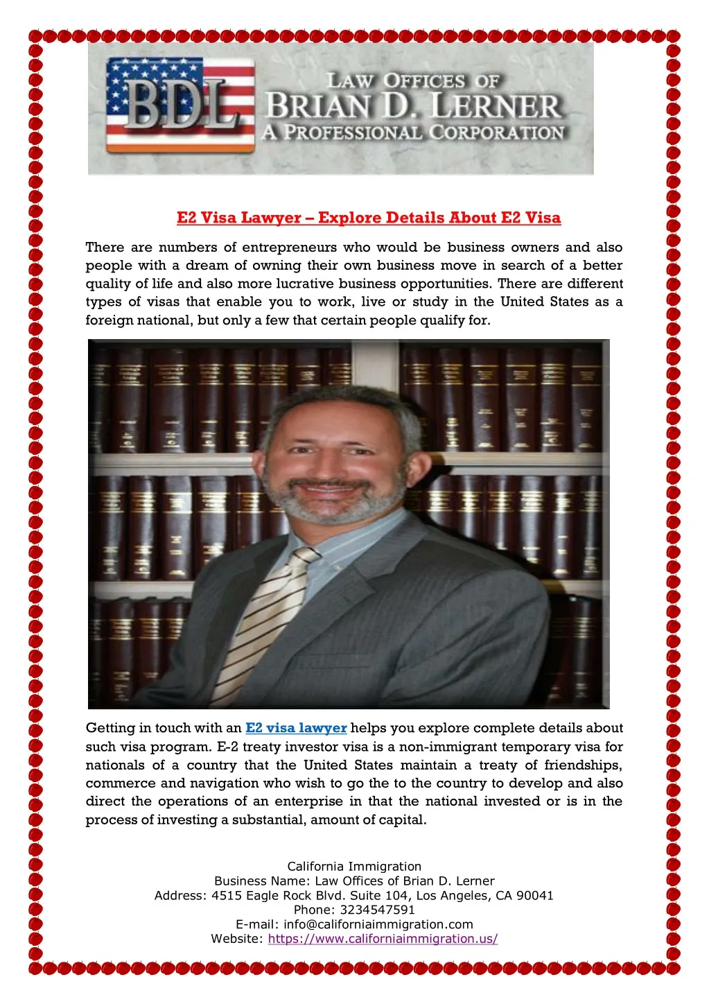 e2 visa lawyer explore details about e2 visa