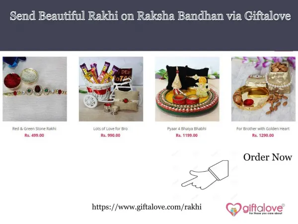 Send Beautiful Rakhi on Raksha Bandhan via Giftalove